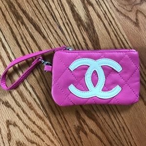 Pink wristlet wallet small purse